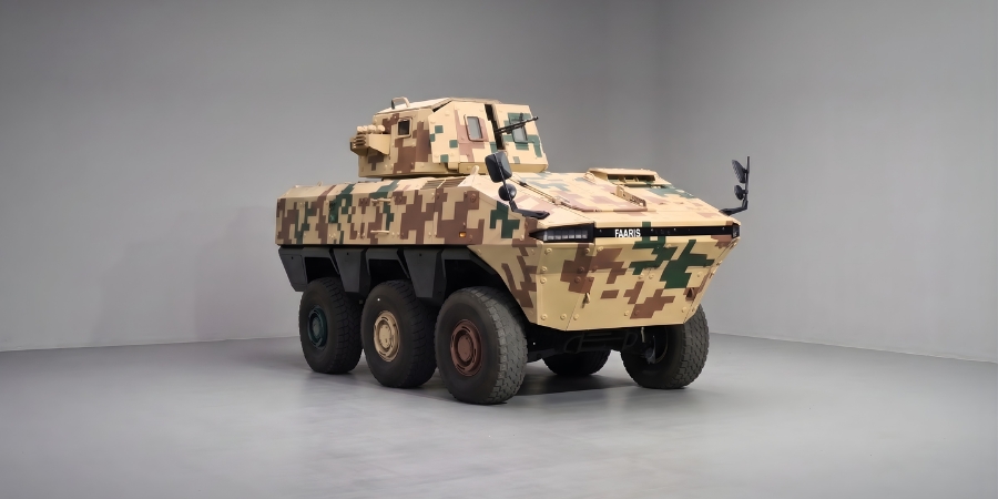 Wheeled APC Faaris manufactured by Heavy Industries Taxila
